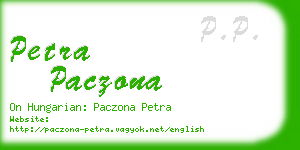 petra paczona business card